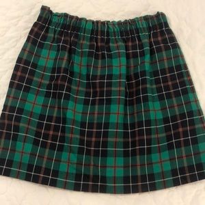 J. Crew plaid elastic waist skirt tartan